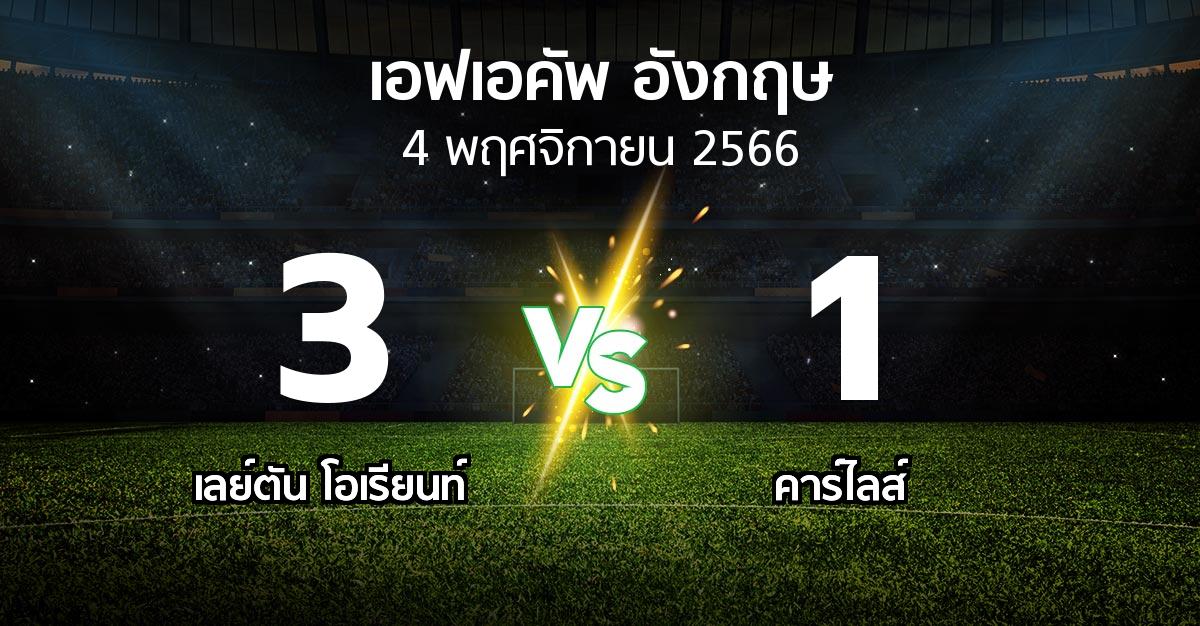 ผลบอล : เลย์ตัน โอเรียนท์ vs คาร์ไลส์ (เอฟเอ คัพ 2023-2024)