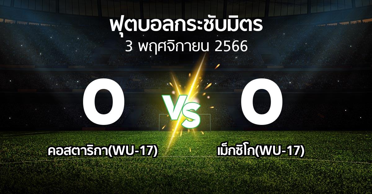 ผลบอล : คอสตาริกา(WU-17) vs เม็กซิโก(WU-17) (ฟุตบอลกระชับมิตร)