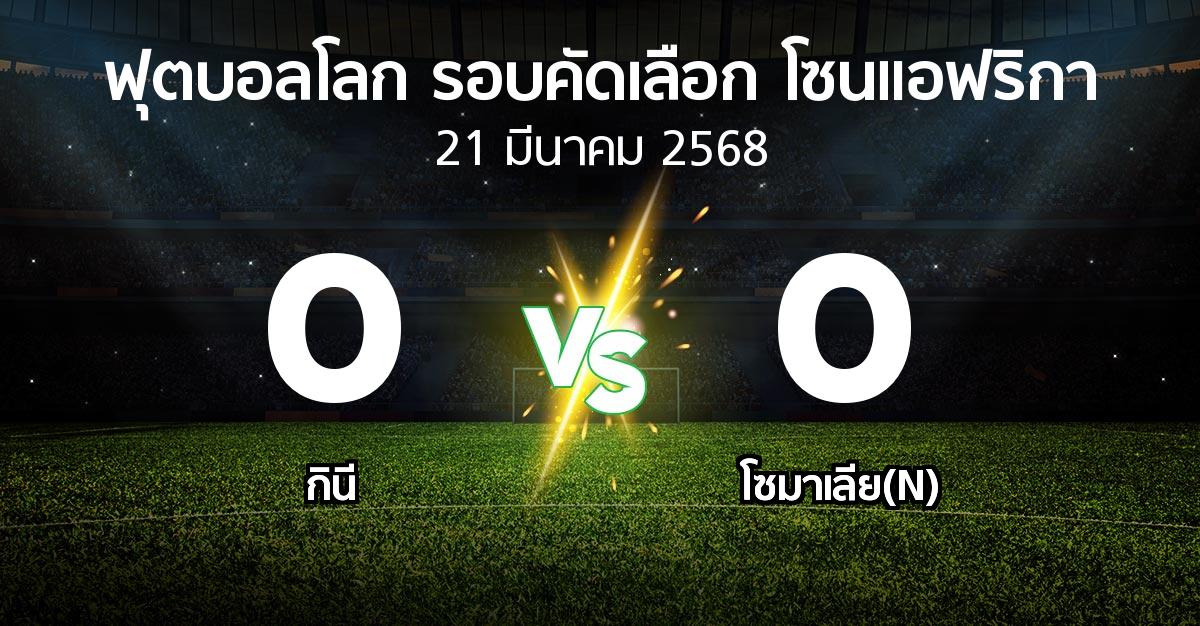 ผลบอล : กินี vs โซมาเลีย(N) (ฟุตบอลโลก-รอบคัดเลือก-โซนแอฟริกา 2023-2025)