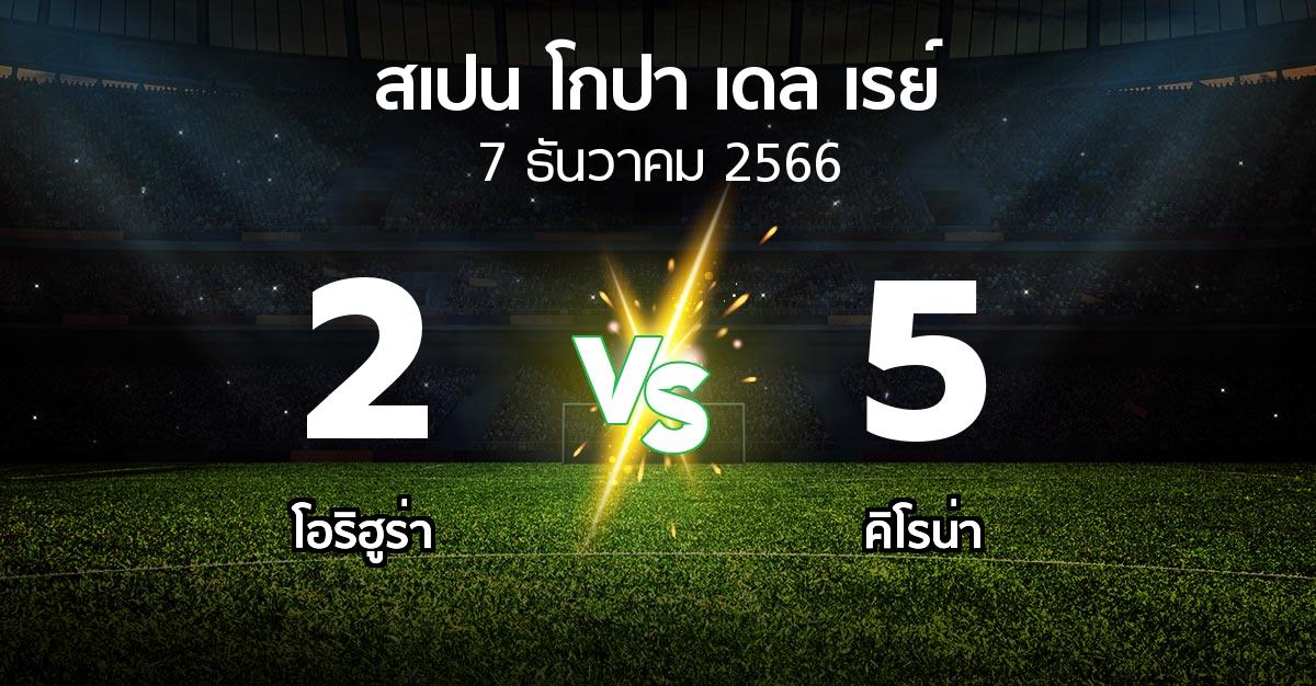 ผลบอล : โอริฮูร่า vs คิโรน่า (สเปน-โกปาเดลเรย์ 2023-2024)