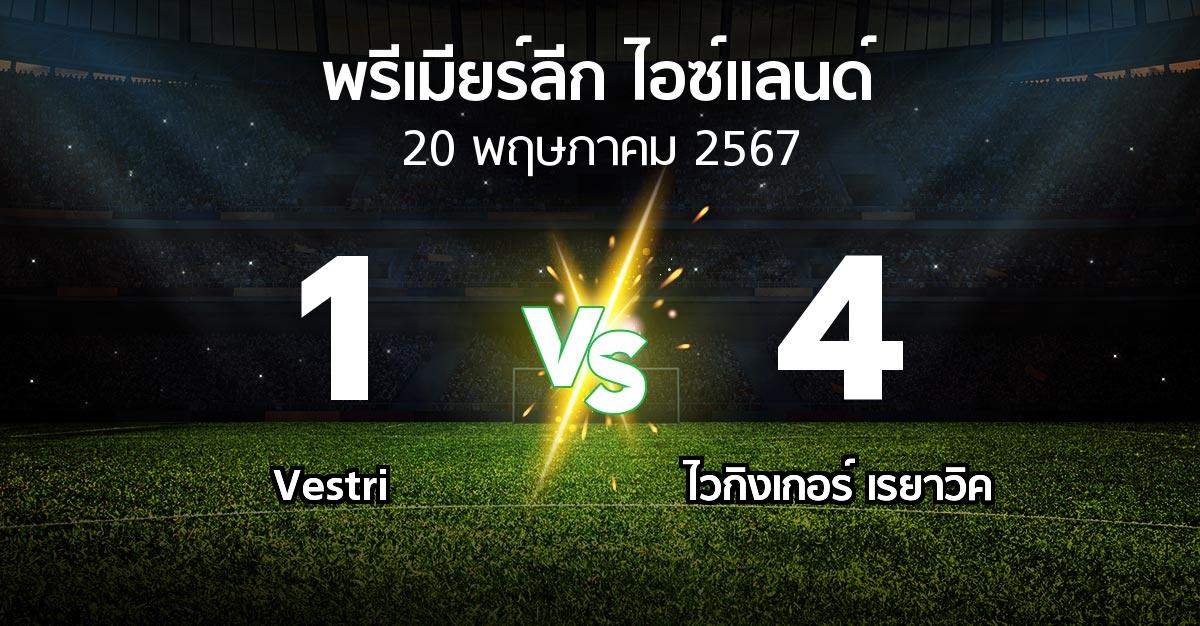 ผลบอล : Vestri vs ไวกิงเกอร์ เรยาวิค (พรีเมียร์ลีก-ไอซ์แลนด์ 2024)