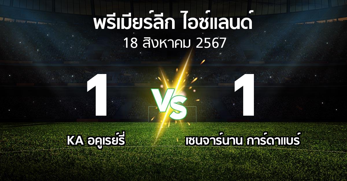 ผลบอล : KA อคูเรย์รี่ vs เซนจาร์นาน การ์ดาแบร์ (พรีเมียร์ลีก-ไอซ์แลนด์ 2024)