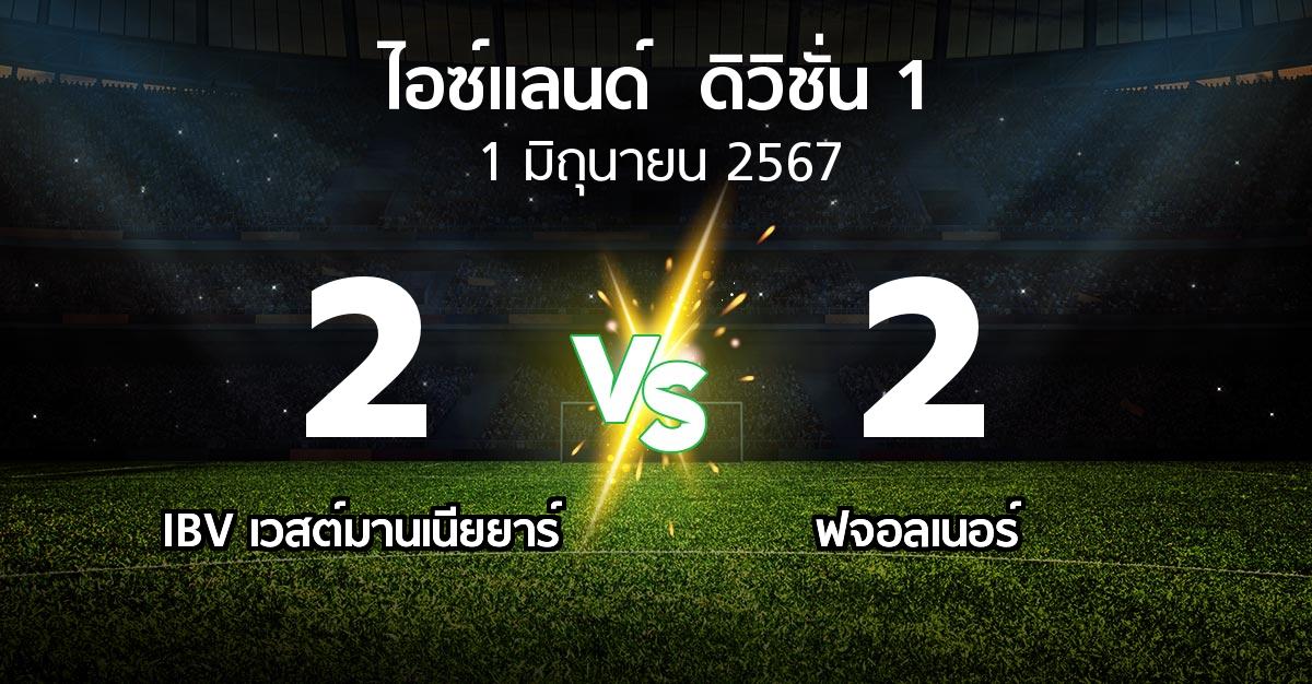 ผลบอล : IBV เวสต์มานเนียยาร์ vs ฟจอลเนอร์ (ไอซ์แลนด์-ดิวิชั่น-1 2024)