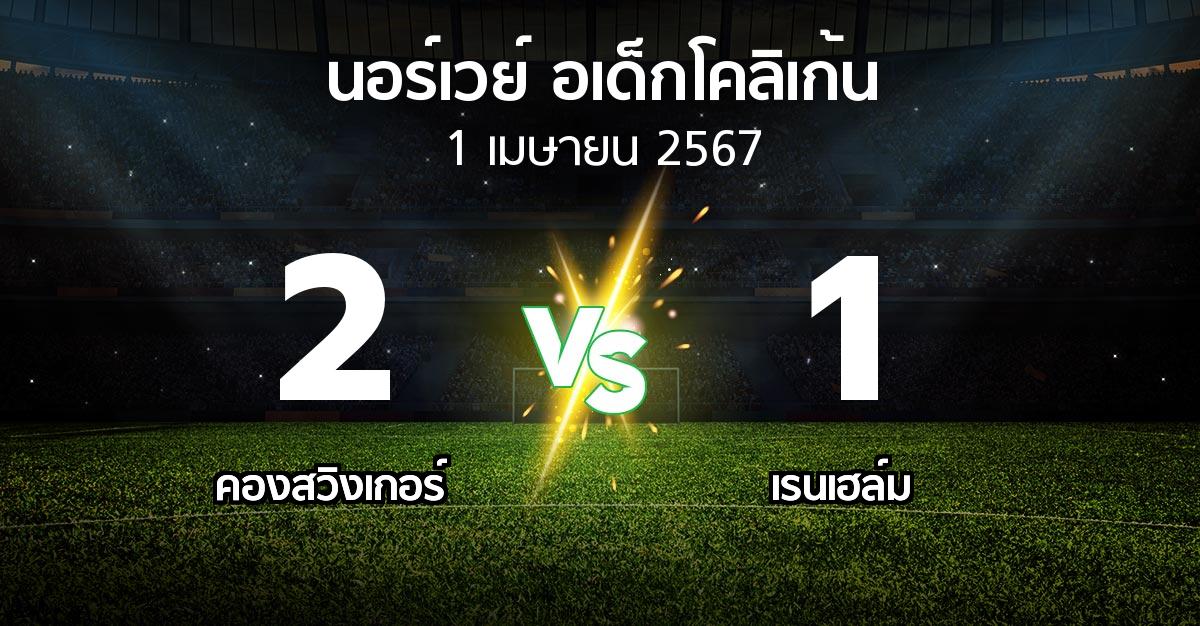 ผลบอล : คองสวิงเกอร์ vs เรนเฮล์ม (นอร์เวย์-อเด็กโคลิเก้น 2024)