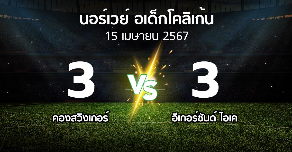 ผลบอล : คองสวิงเกอร์ vs อีเกอร์ซันด์ ไอเค (นอร์เวย์-อเด็กโคลิเก้น 2024)