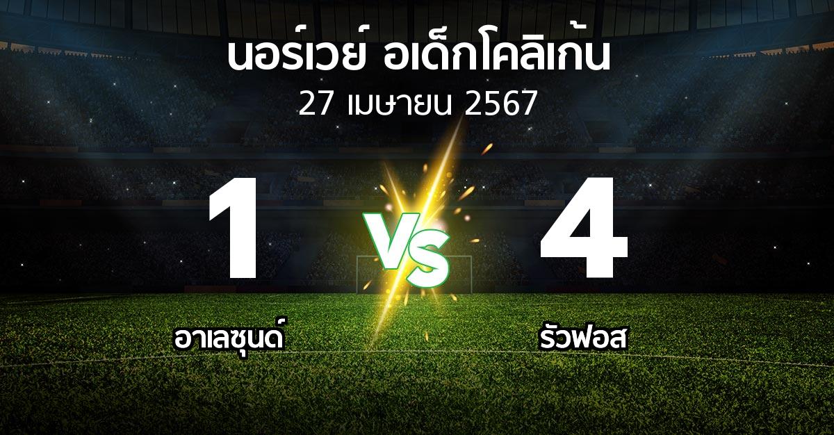 ผลบอล : อาเลซุนด์ vs รัวฟอส (นอร์เวย์-อเด็กโคลิเก้น 2024)