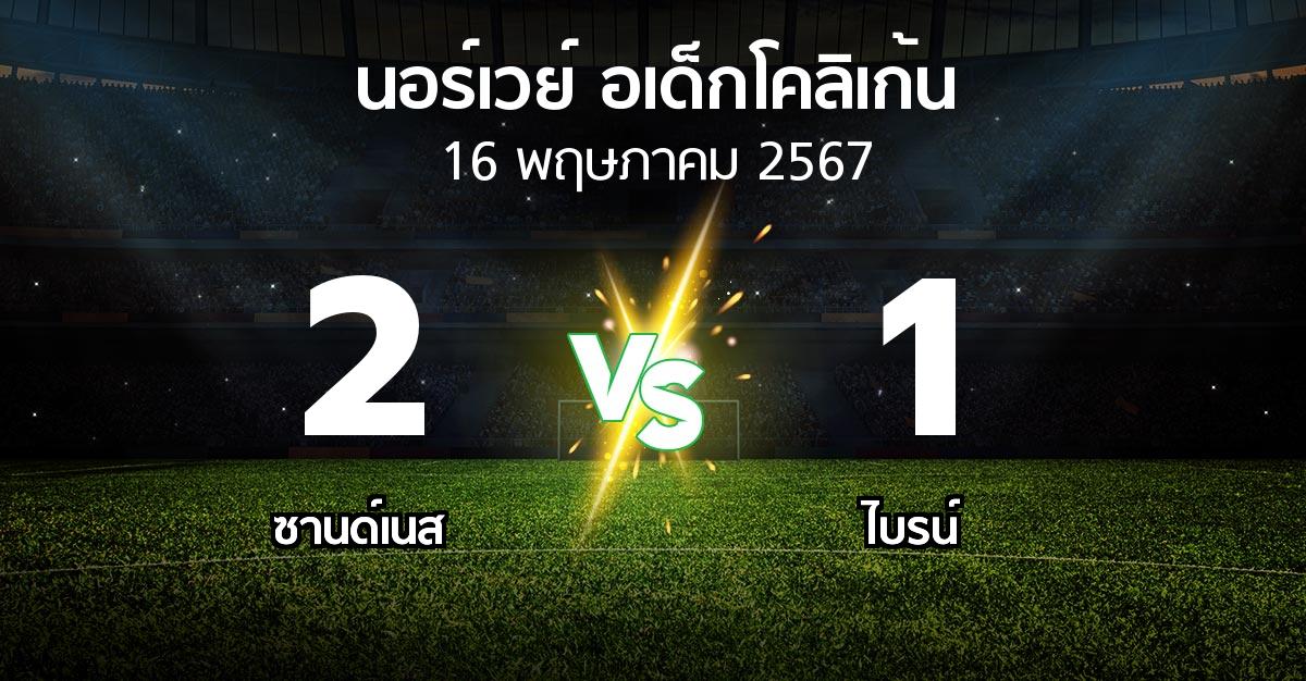 ผลบอล : ซานด์เนส vs ไบรน์ (นอร์เวย์-อเด็กโคลิเก้น 2024)