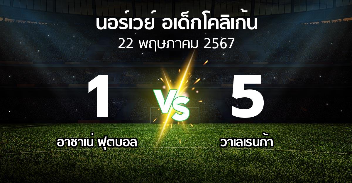 ผลบอล : อาซาเน่ ฟุตบอล vs วาเลเรนก้า (นอร์เวย์-อเด็กโคลิเก้น 2024)