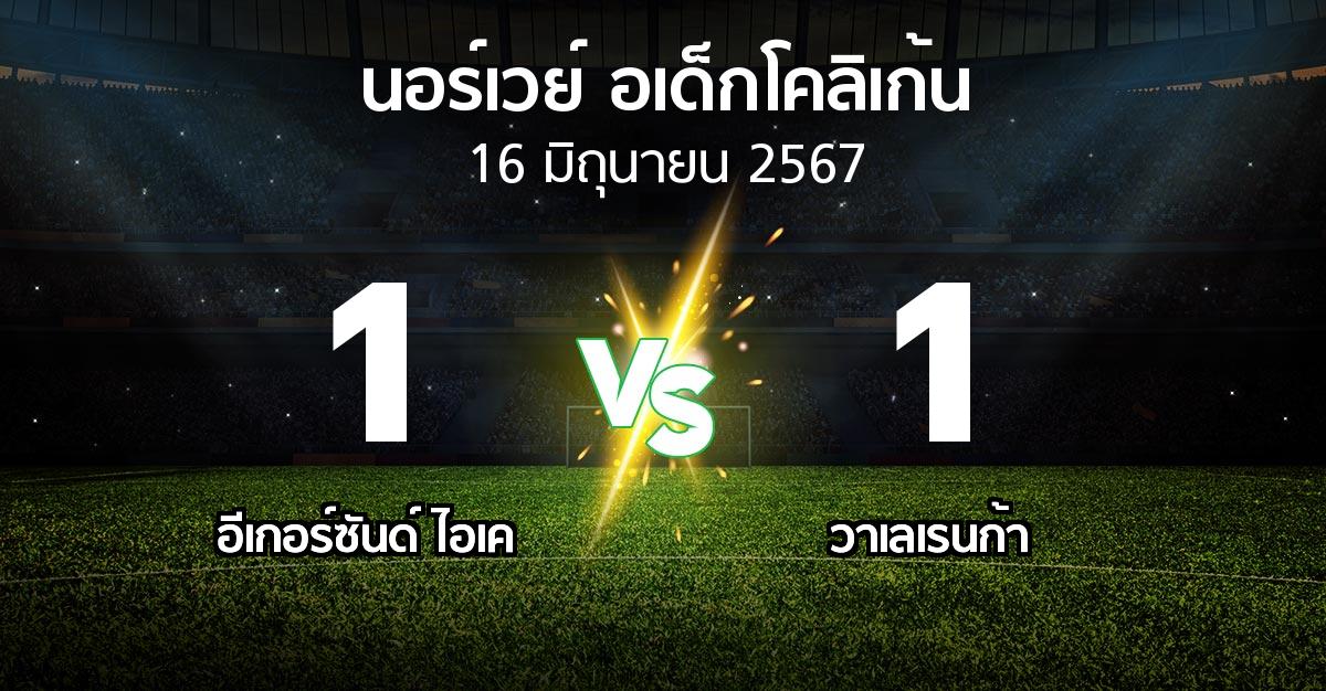 ผลบอล : อีเกอร์ซันด์ ไอเค vs วาเลเรนก้า (นอร์เวย์-อเด็กโคลิเก้น 2024)