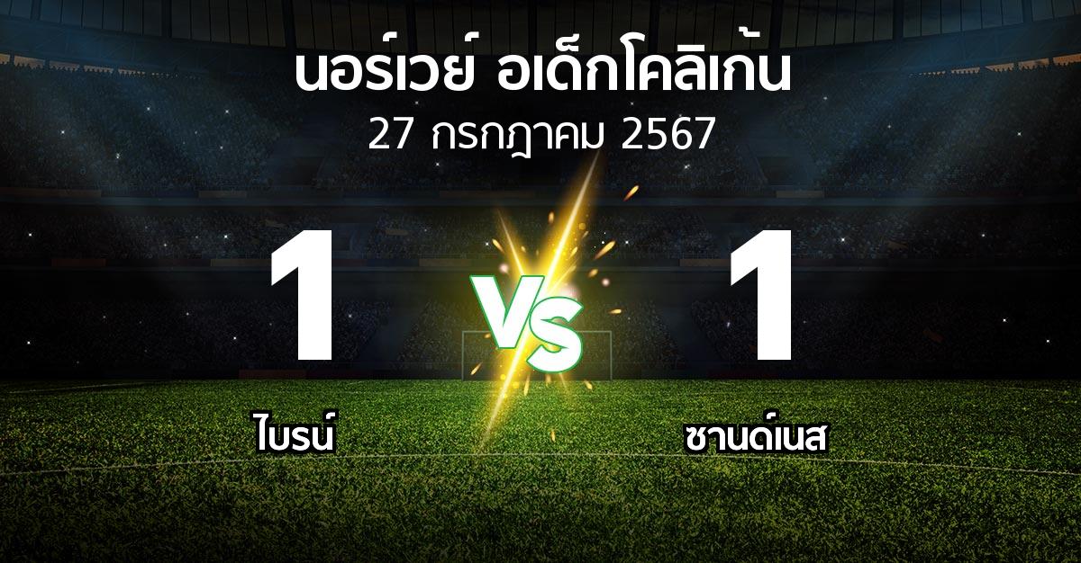 ผลบอล : ไบรน์ vs ซานด์เนส (นอร์เวย์-อเด็กโคลิเก้น 2024)