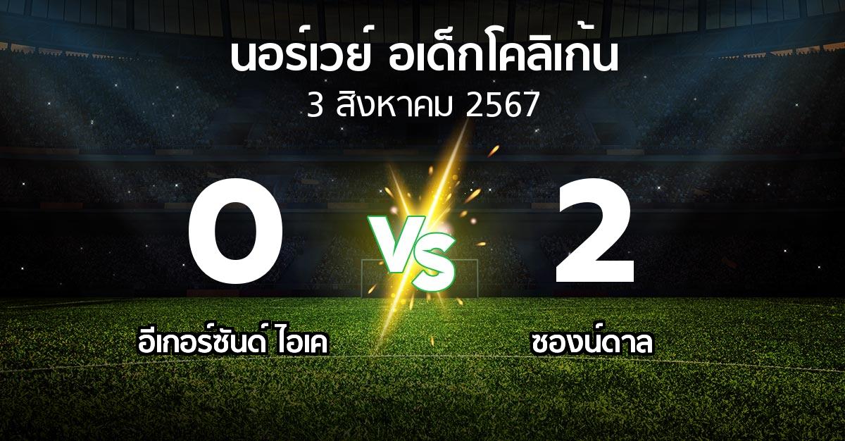 ผลบอล : อีเกอร์ซันด์ ไอเค vs ซองน์ดาล (นอร์เวย์-อเด็กโคลิเก้น 2024)