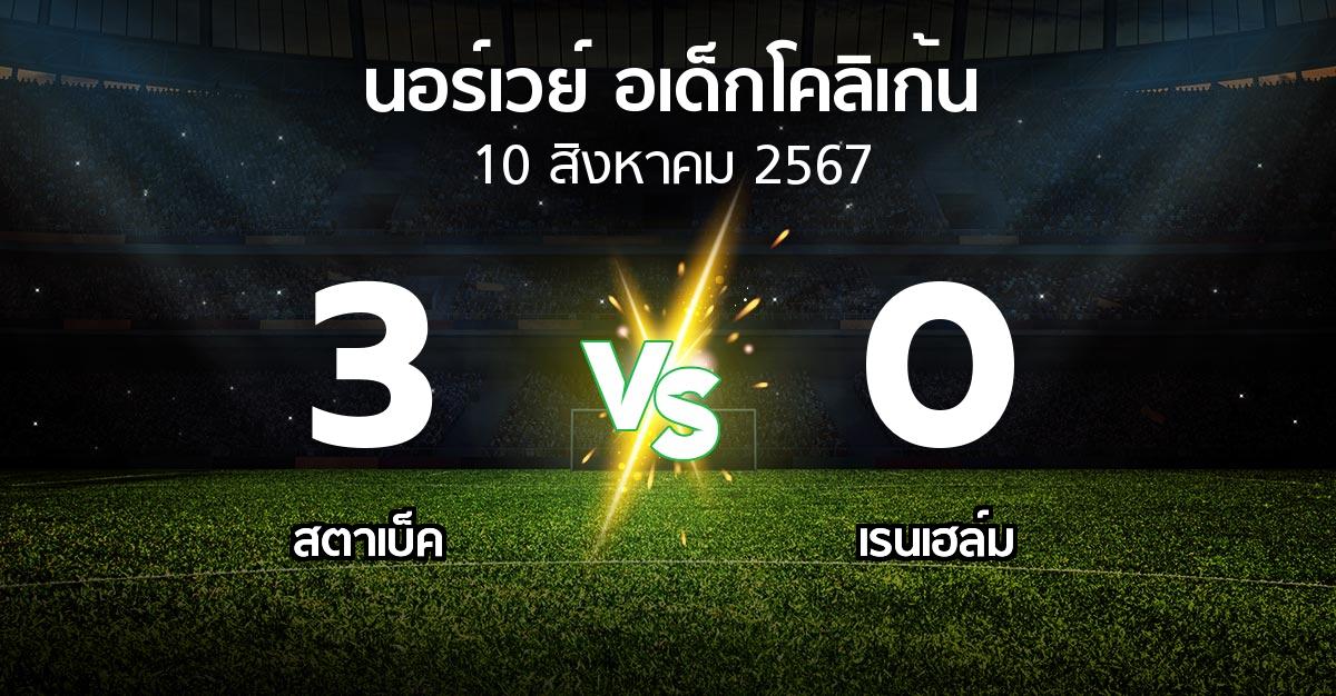 ผลบอล : สตาเบ็ค vs เรนเฮล์ม (นอร์เวย์-อเด็กโคลิเก้น 2024)