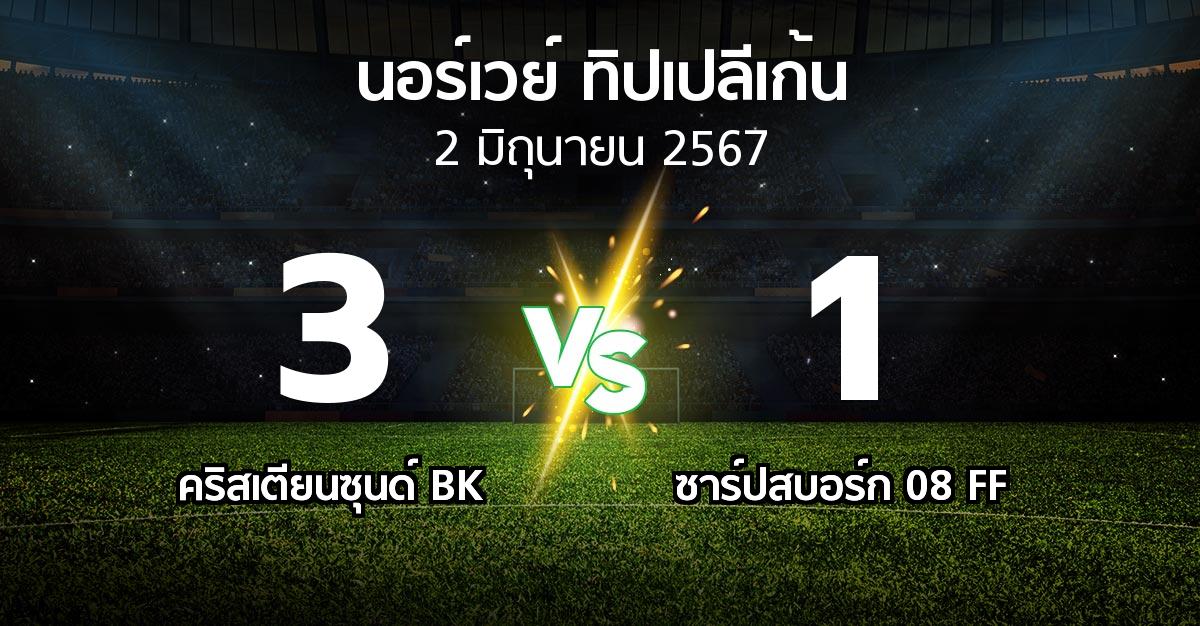 ผลบอล : คริสเตียนซุนด์ BK vs ซาร์ปสบอร์ก 08 FF (นอร์เวย์-ทิปเปลีเก้น 2024)