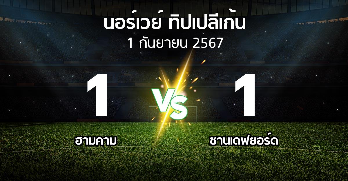 ผลบอล : ฮามคาม vs ซานเดฟยอร์ด (นอร์เวย์-ทิปเปลีเก้น 2024)