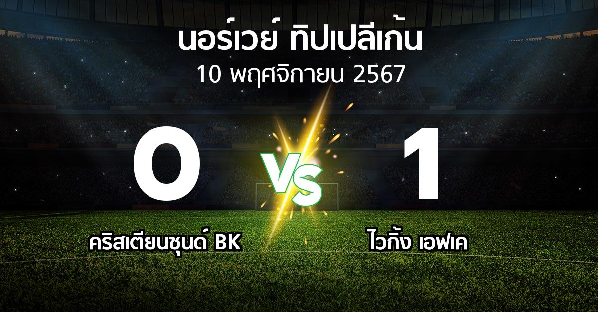 ผลบอล : คริสเตียนซุนด์ BK vs ไวกิ้ง เอฟเค (นอร์เวย์-ทิปเปลีเก้น 2024)