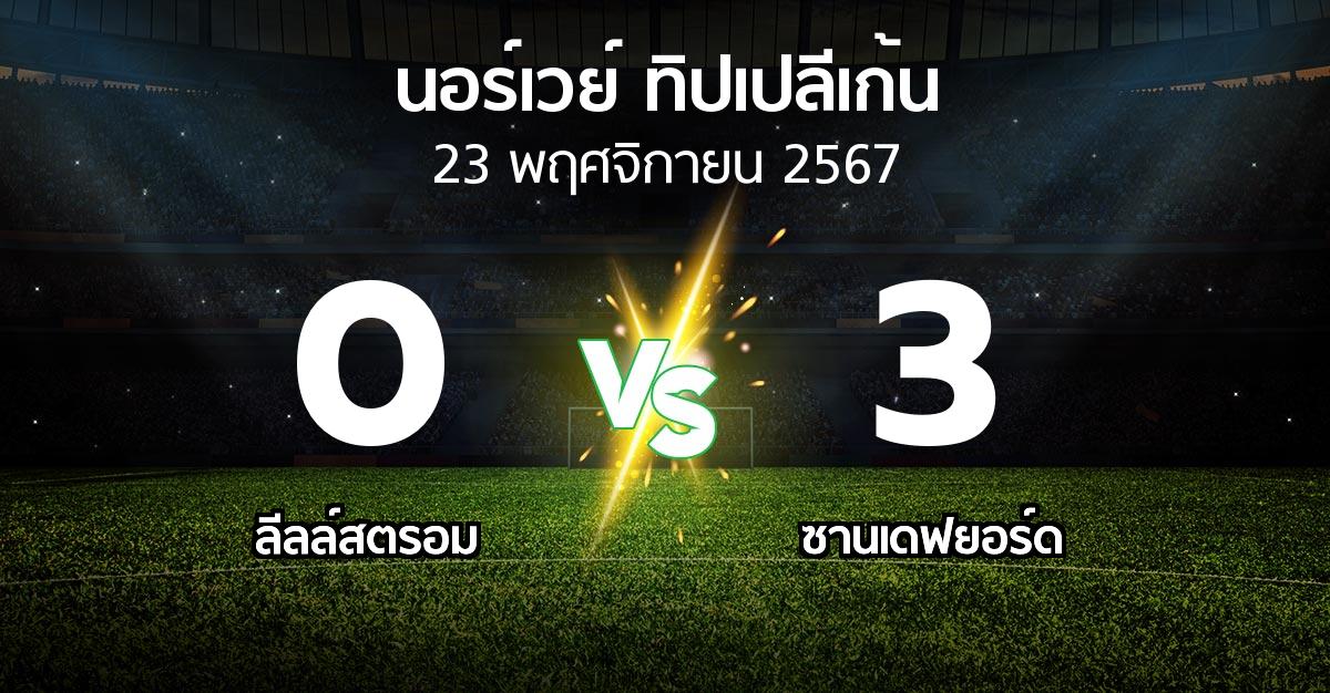 ผลบอล : ลีลล์สตรอม vs ซานเดฟยอร์ด (นอร์เวย์-ทิปเปลีเก้น 2024)