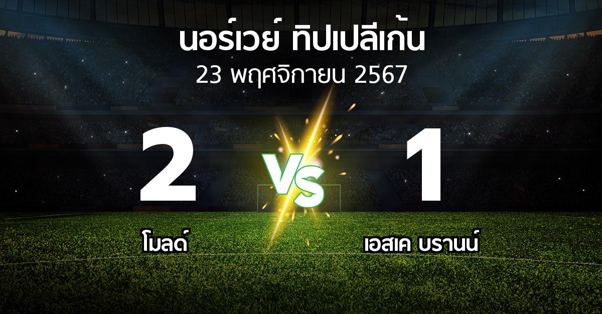 ผลบอล : โมลด์ vs เอสเค บรานน์ (นอร์เวย์-ทิปเปลีเก้น 2024)