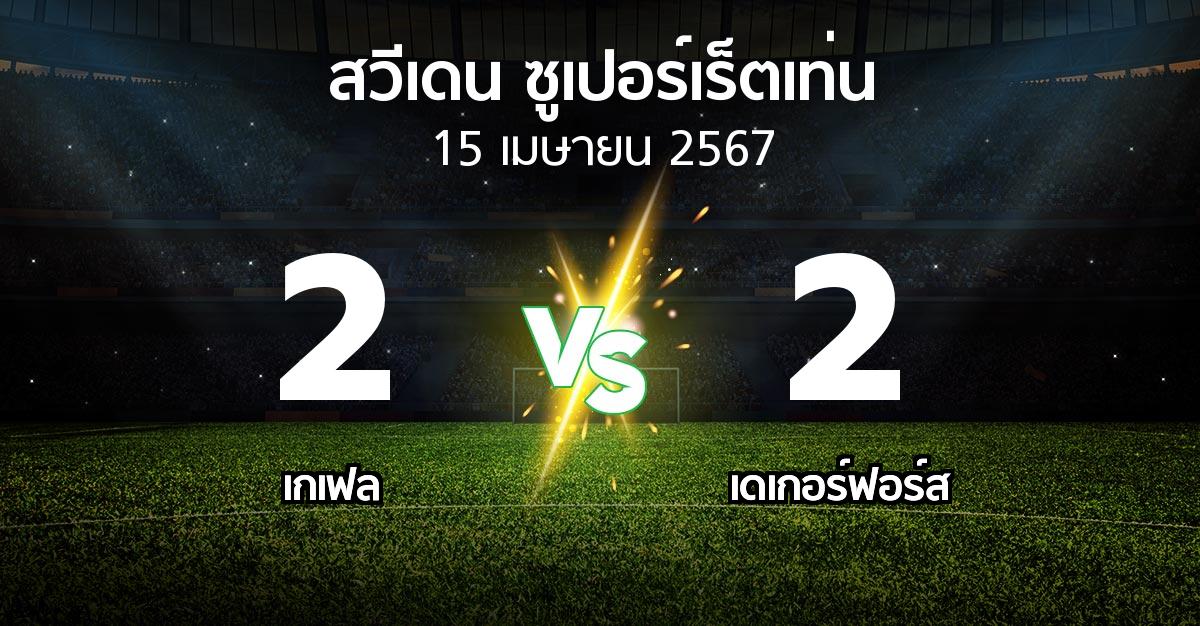 ผลบอล : เกเฟล vs เดเกอร์ฟอร์ส (สวีเดน-ซูเปอร์เร็ตเท่น 2024)