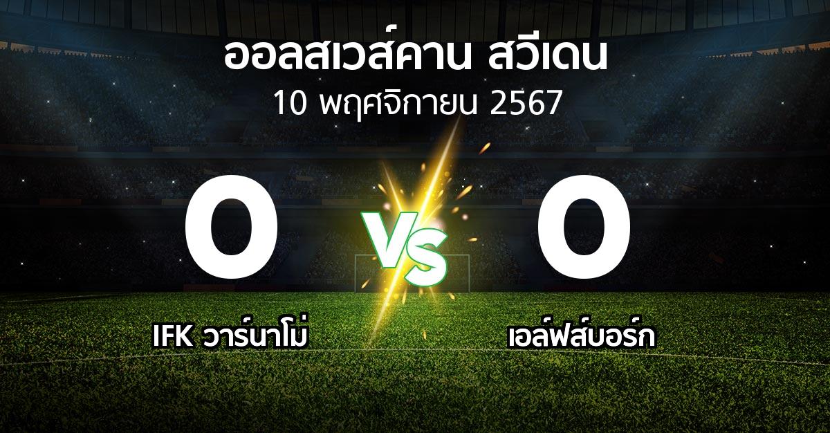 ผลบอล : IFK วาร์นาโม่ vs เอล์ฟส์บอร์ก (ออลสเวส์คาน สวีเดน 2024)