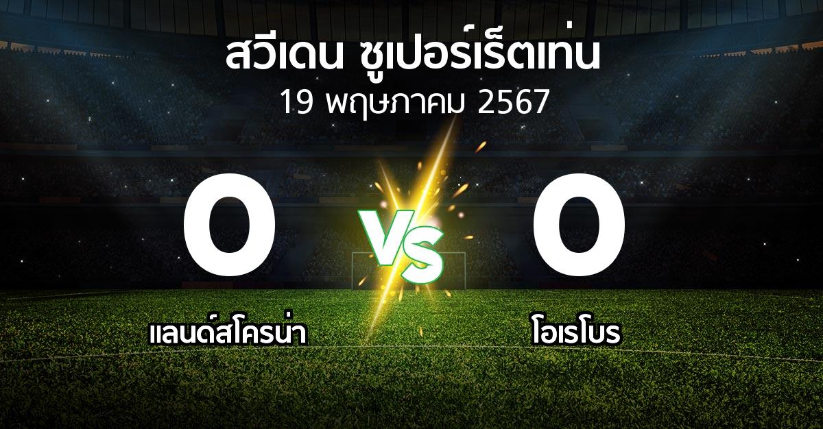 ผลบอล : แลนด์สโครน่า vs โอเรโบร (สวีเดน-ซูเปอร์เร็ตเท่น 2024)