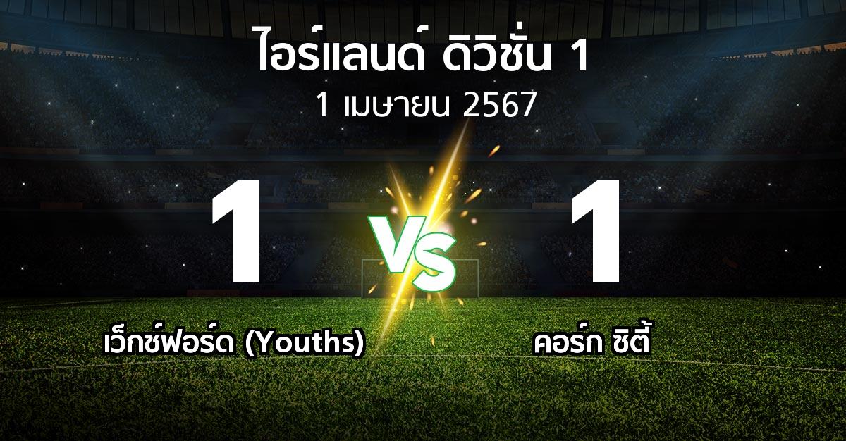 ผลบอล : เว็กซ์ฟอร์ด (Youths) vs คอร์ก ซิตี้ (ไอร์แลนด์-ดิวิชั่น-1 2024)