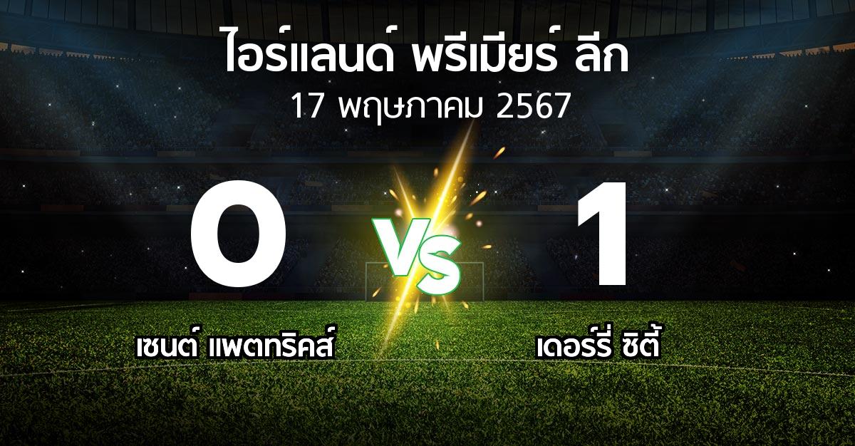 ผลบอล : เซนต์ แพตทริคส์ vs เดอร์รี่ ซิตี้ (ไอร์แลนด์-พรีเมียร์-ลีก 2024)