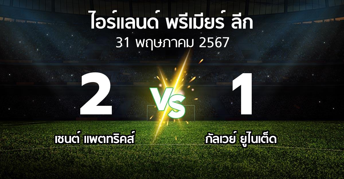 ผลบอล : เซนต์ แพตทริคส์ vs กัลเวย์ ยูไนเต็ด (ไอร์แลนด์-พรีเมียร์-ลีก 2024)