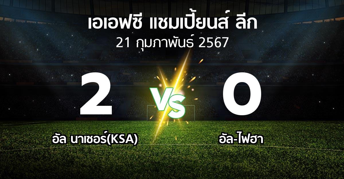 ผลบอล : อัล นาเซอร์(KSA) vs อัล-ไฟฮา (เอเอฟซีแชมเปี้ยนส์ลีก 2023-2024)