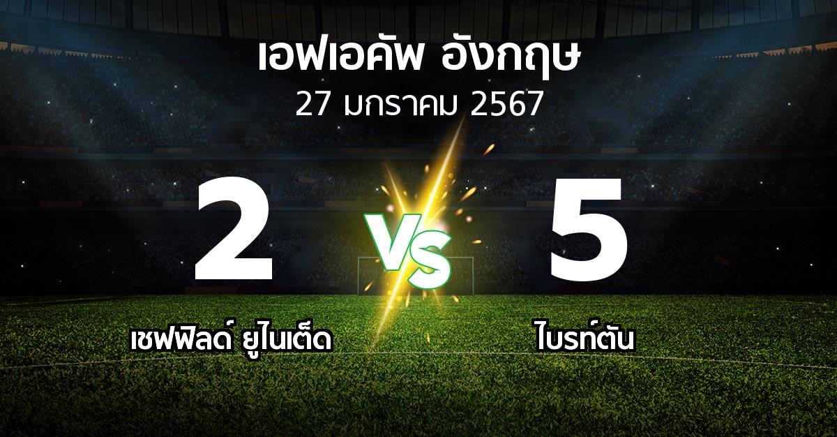 ผลบอล : เชฟฟิลด์ ยูไนเต็ด vs ไบรท์ตัน (เอฟเอ คัพ 2023-2024)