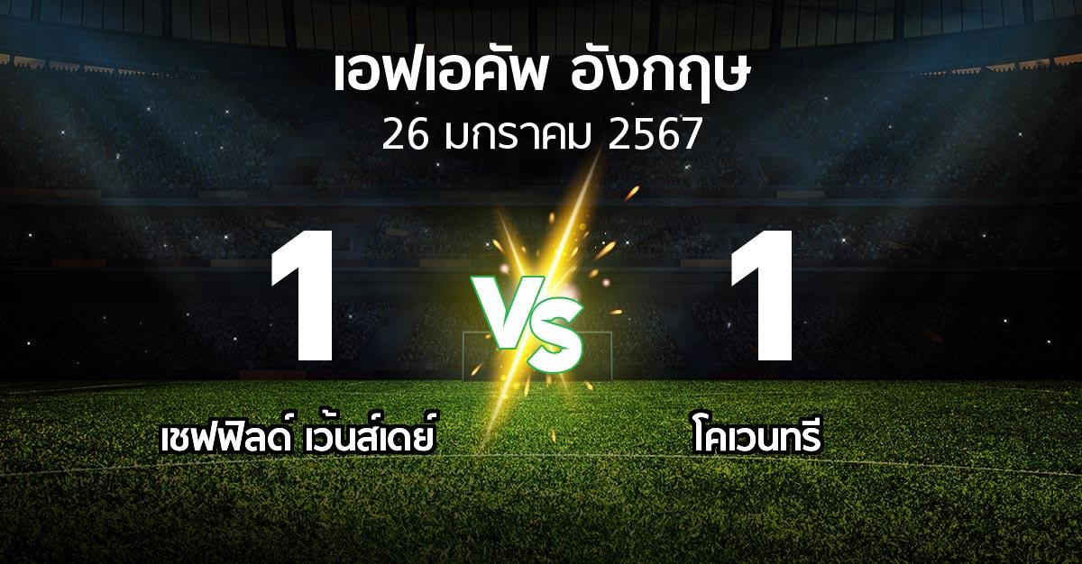 ผลบอล : เชฟฟิลด์ เว้นส์เดย์ vs โคเวนทรี (เอฟเอ คัพ 2023-2024)