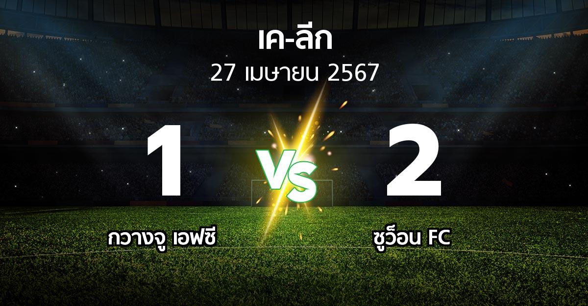 ผลบอล : กวางจู เอฟซี vs ซูว็อน FC (เค-ลีก 2024)