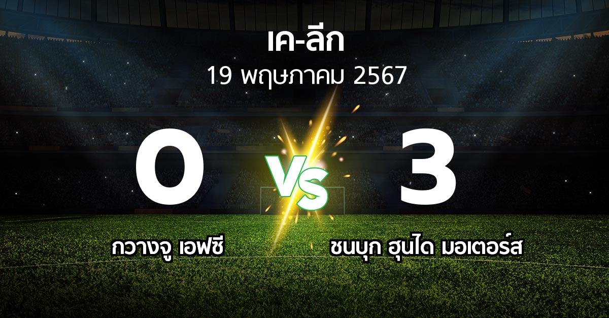 ผลบอล : กวางจู เอฟซี vs ชนบุก ฮุนได มอเตอร์ส (เค-ลีก 2024)