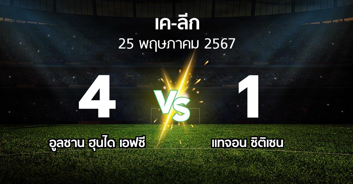 ผลบอล : อูลซาน ฮุนได เอฟซี vs แทจอน ซิติเซน (เค-ลีก 2024)