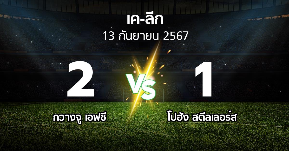 ผลบอล : กวางจู เอฟซี vs โปฮัง สตีลเลอร์ส (เค-ลีก 2024)