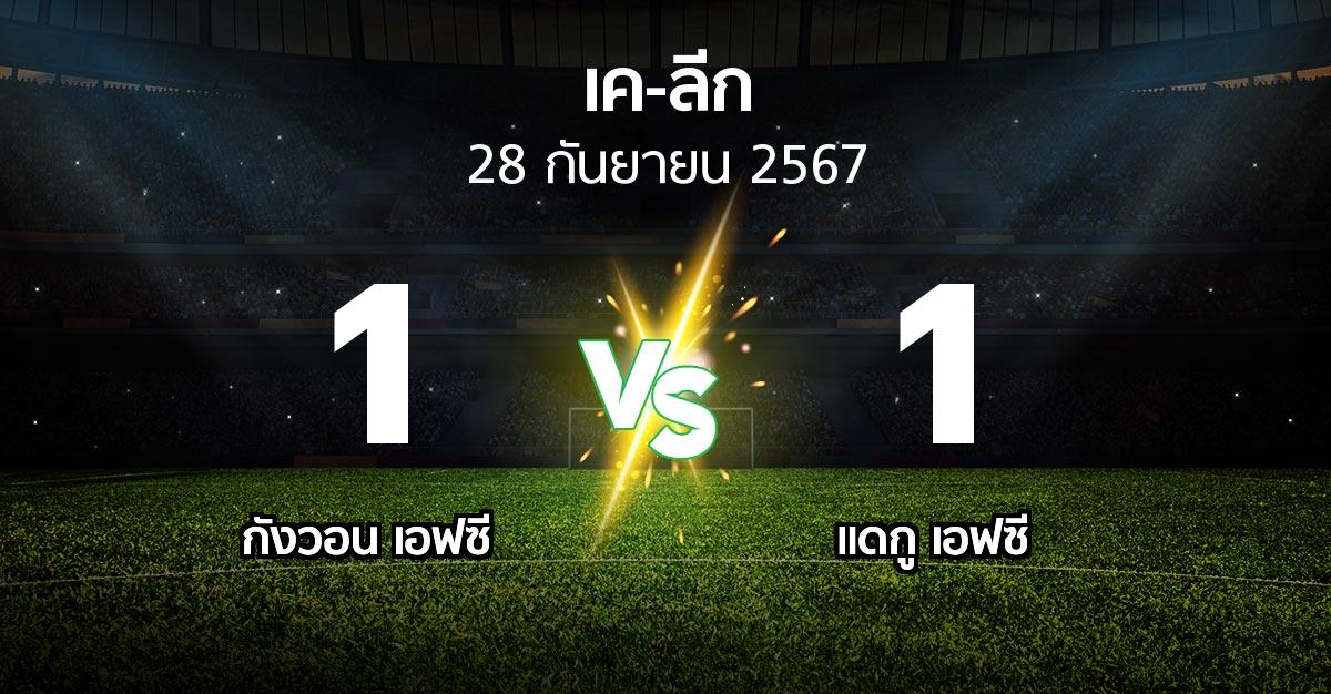 ผลบอล : กังวอน เอฟซี vs แดกู เอฟซี (เค-ลีก 2024)