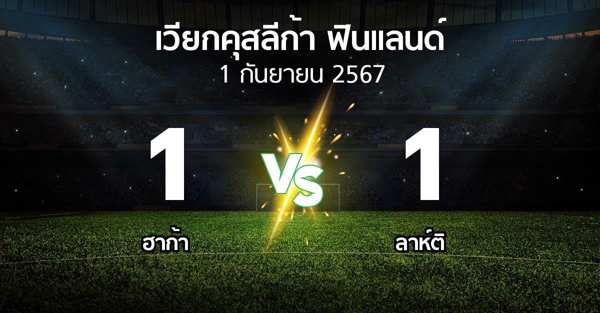 ผลบอล : ฮาก้า vs ลาห์ติ (เวียกคุสลีก้า-ฟินแลนด์ 2024)