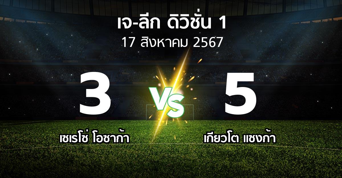 ผลบอล : เซเรโซ่ โอซาก้า vs เกียวโต แซงก้า (เจ-ลีก ดิวิชั่น 1 2024)