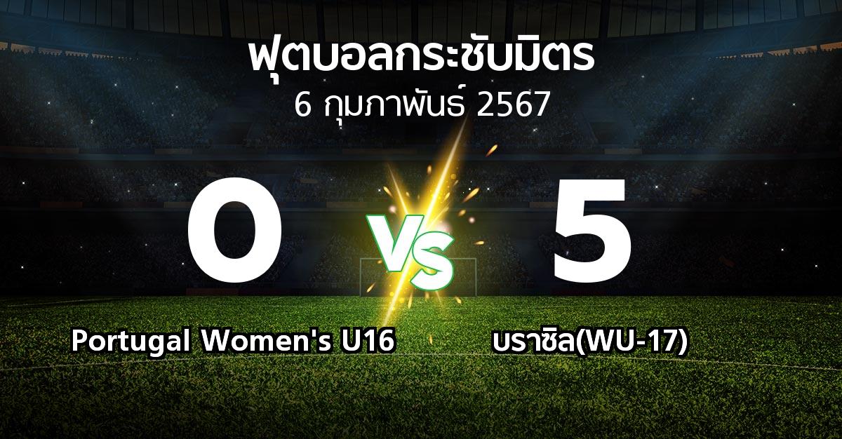 โปรแกรมบอล : Portugal Women's U16 vs บราซิล(WU-17) (ฟุตบอลกระชับมิตร)