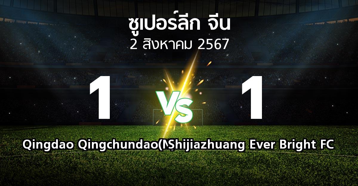 ผลบอล : Qingdao Qingchundao(N) vs Shijiazhuang Ever Bright FC (ซูเปอร์ลีกจีน 2024)