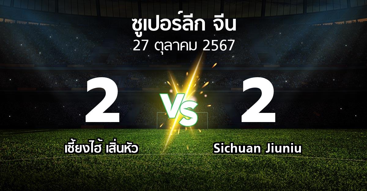 ผลบอล : เซี้ยงไฮ้ เสิ่นหัว vs Sichuan Jiuniu (ซูเปอร์ลีกจีน 2024)