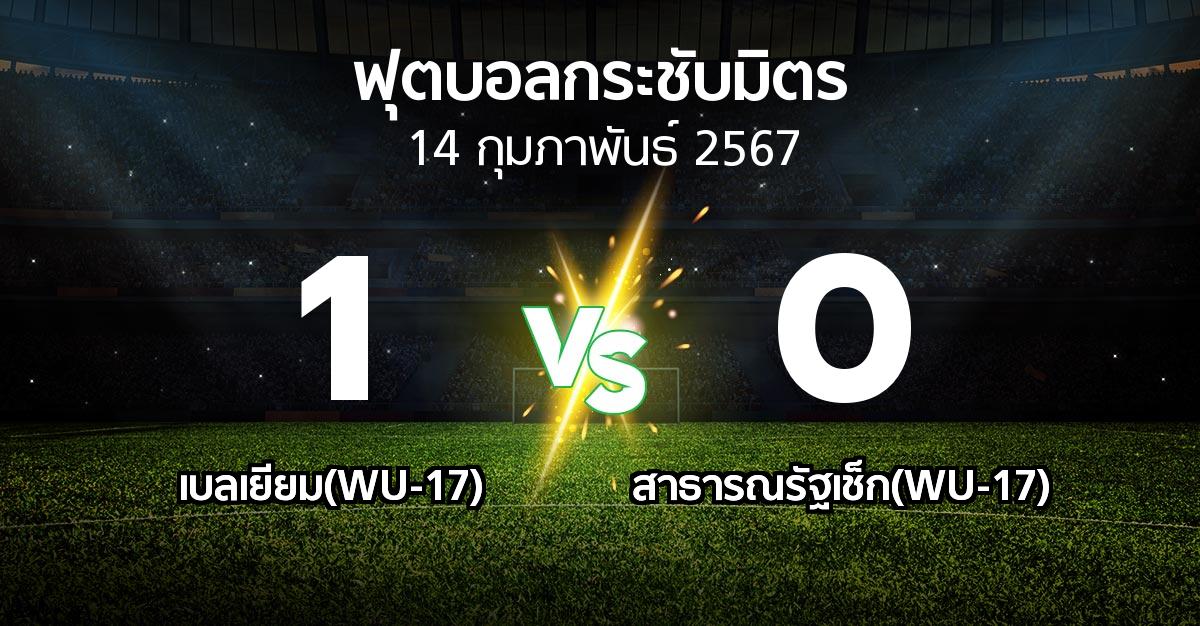 โปรแกรมบอล : เบลเยียม(WU-17) vs สาธารณรัฐเช็ก(WU-17) (ฟุตบอลกระชับมิตร)