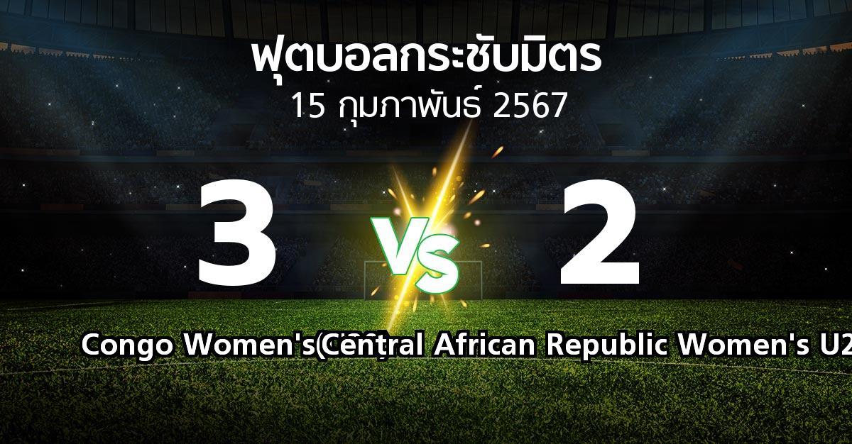 โปรแกรมบอล : Congo Women's(U20) vs Central African Republic Women's U20 (ฟุตบอลกระชับมิตร)