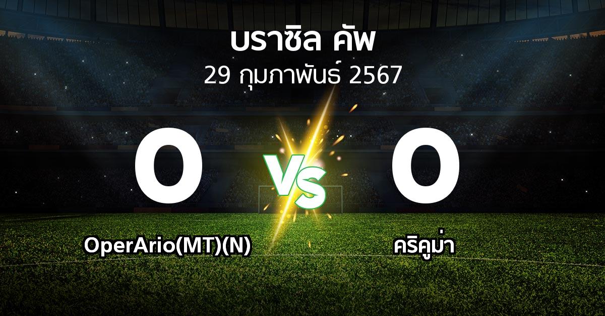 ผลบอล : OperArio(MT)(N) vs คริคูม่า (บราซิล-คัพ 2024)