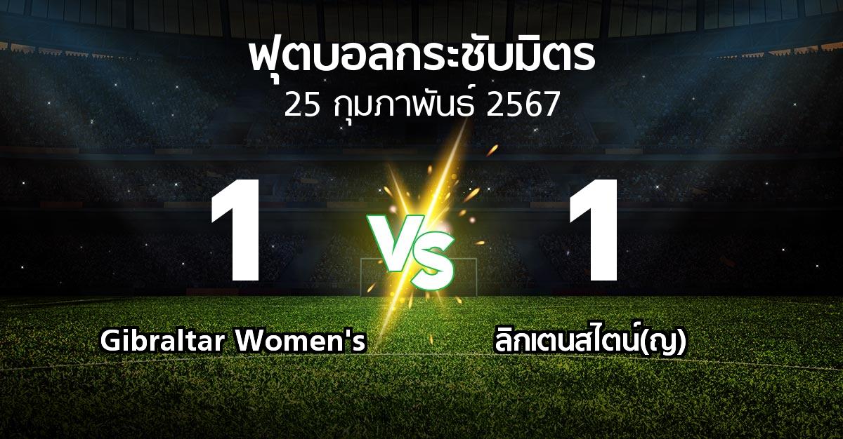 โปรแกรมบอล : Gibraltar Women's vs ลิกเตนสไตน์(ญ) (ฟุตบอลกระชับมิตร)