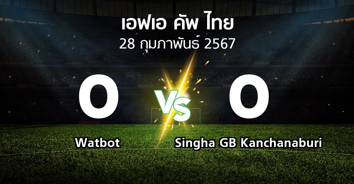 ผลบอล : Watbot vs Singha GB Kanchanaburi (ไทยเอฟเอคัพ 2023-2024)