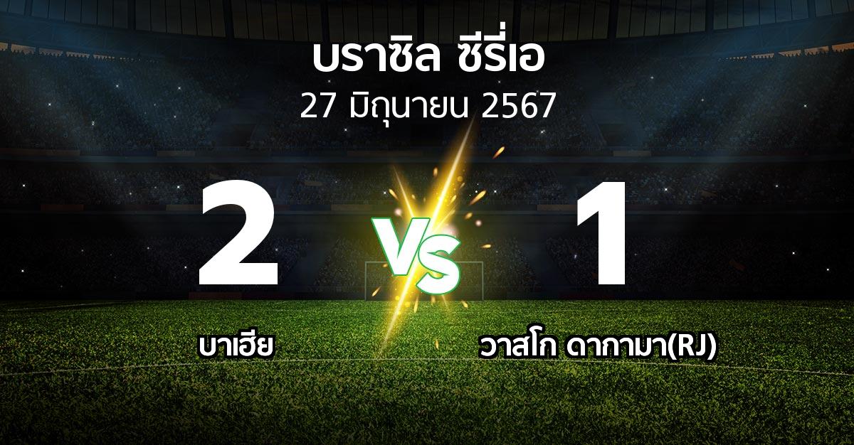 ผลบอล : บาเฮีย vs วาสโก ดากามา(RJ) (บราซิล-ซีรี่เอ 2024)