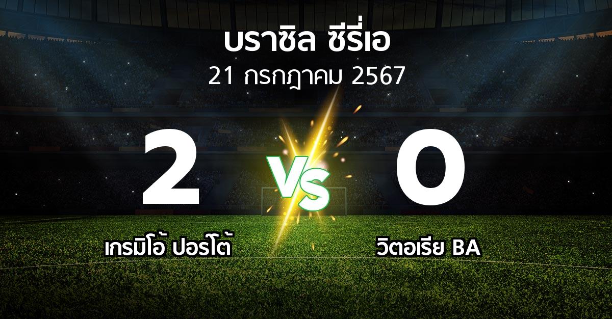 ผลบอล : เกรมิโอ้ ปอร์โต้ vs วิตอเรีย BA (บราซิล-ซีรี่เอ 2024)