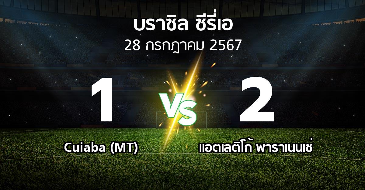 ผลบอล : Cuiaba (MT) vs แอตเลติโก้ พาราเนนเซ่ (บราซิล-ซีรี่เอ 2024)