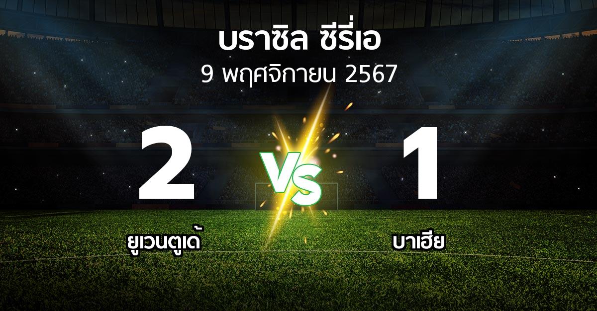 ผลบอล : ยูเวนตูเด้ vs บาเฮีย (บราซิล-ซีรี่เอ 2024)