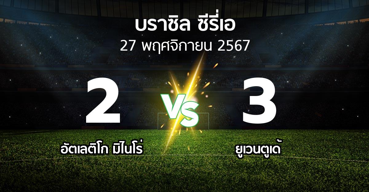 ผลบอล : อัตเลติโก มิไนโร่ vs ยูเวนตูเด้ (บราซิล-ซีรี่เอ 2024)